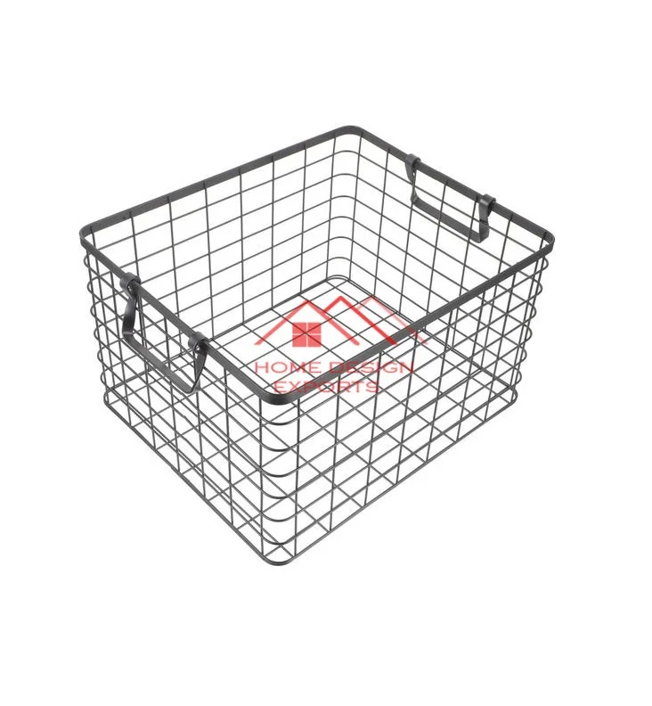 Luxury Wire Fruit Baskets New Design Wire Storage Basket Customized Size Color Home Storage Handmade Metal