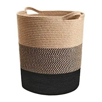 Best Selling Large Woven Jute Rope Basket Tall Laundry Basket Hamper for Dirty Clothes in Living Room Buy From India