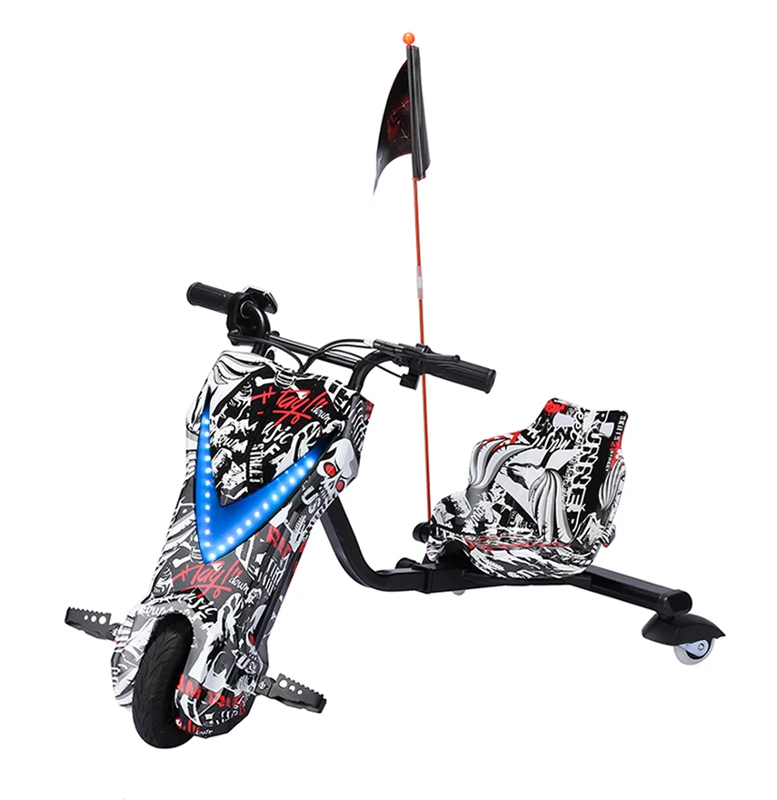Kids electric scooter 360 rotating crazy cart good price 3 wheels electric drifting trike for kids