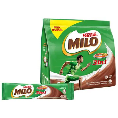 Прямая продажа с завода, оптовая продажа, MILO Malaysia 3 в 1, питательные пакетики для шоколадного солода и напитков