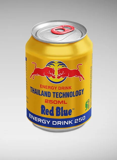 Wholesale 250ml Sugar-Free Energy Drink Red Blue Caffeine-Rich Beverage Tinned Can Water Primary Ingredient Vietnamese Factory