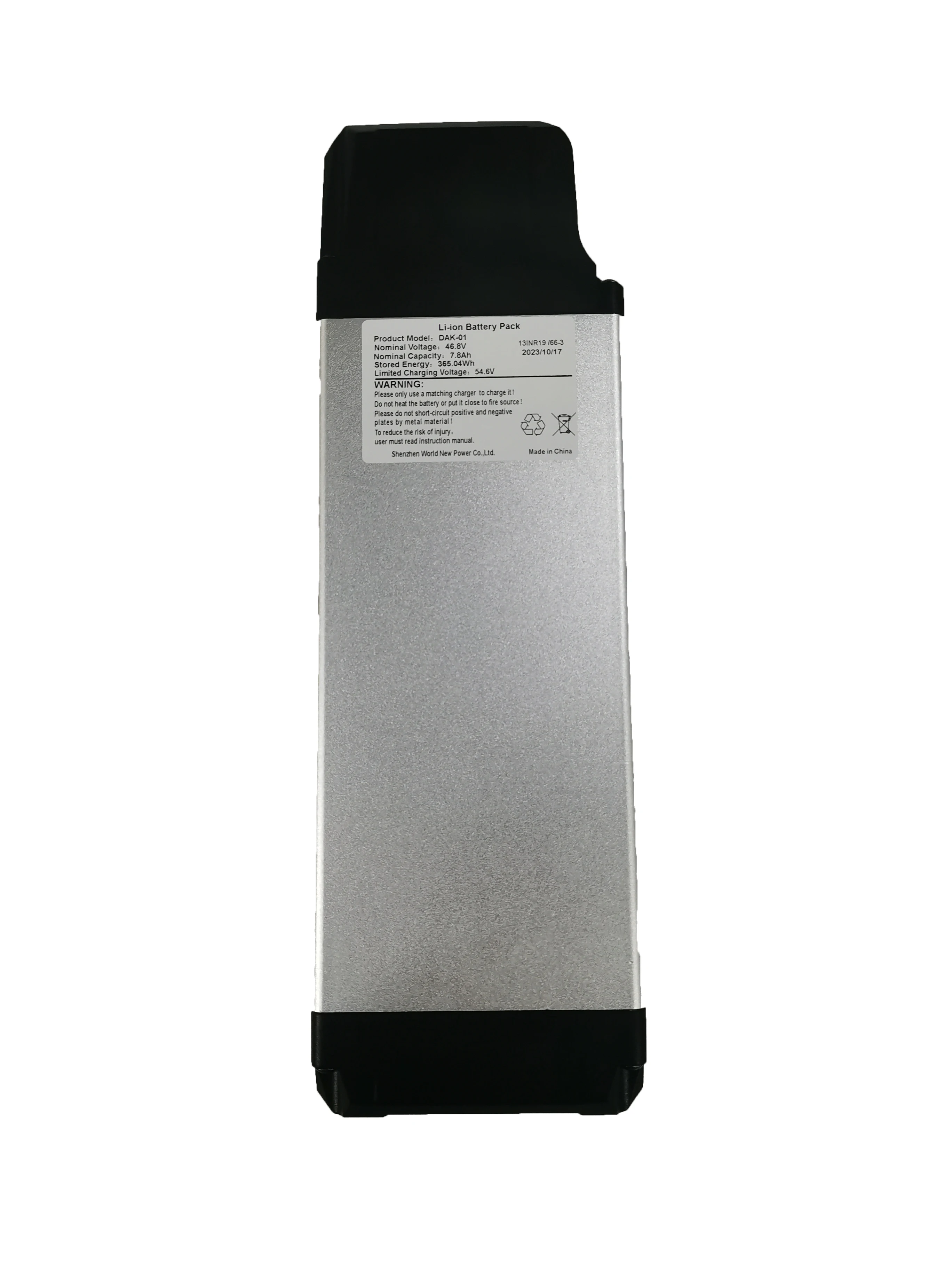 Worldpower Customize Siliverfish 48v 7.8ah lithium ion ebike electric bike batteries battery pack for ebike