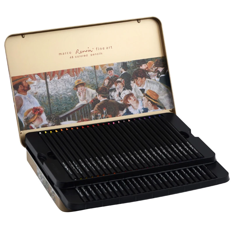 Marco 3200 24/36/48 colors Renoir oil based color pencils set colour pencils set for art coloring