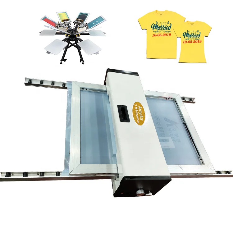 New Model Amydor AMD550A T-Shirts Clothing Silk Screen Maker Digital Screen Printing Machine