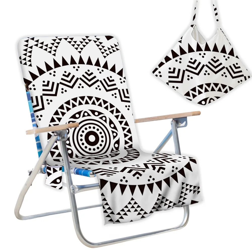 Water Absorption Drier Mat Swimwear Colorful Chaise Lounge Towel Covers Printed Beach Towels Tie-Dye Chair Cover