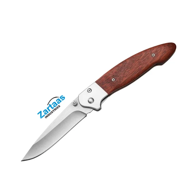 High Quality Custom Folding Pocket Knife with wood handle Knives Manufacturer And exporter