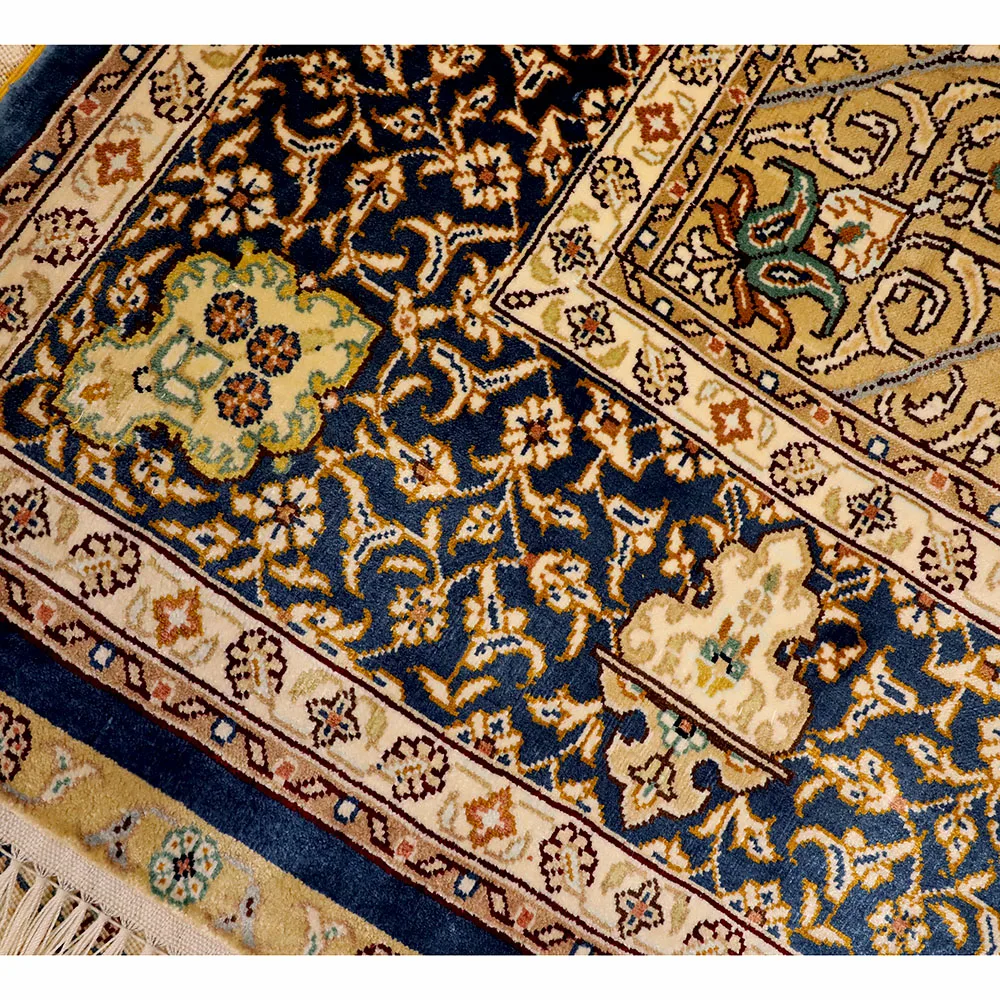 YUXIANG 4*6ft Hand Knotted Chinese Rug Antique Persian Silk Tapestry Oriental Classic Silk Carpet