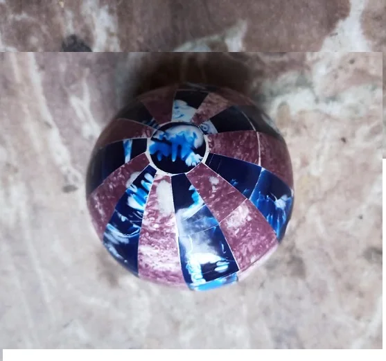 Hot Selling Handmade Decorative Mother of pearl Bone Resin Inlay Glass Flask Cover Balls Decorative Bottle Stopper Balls