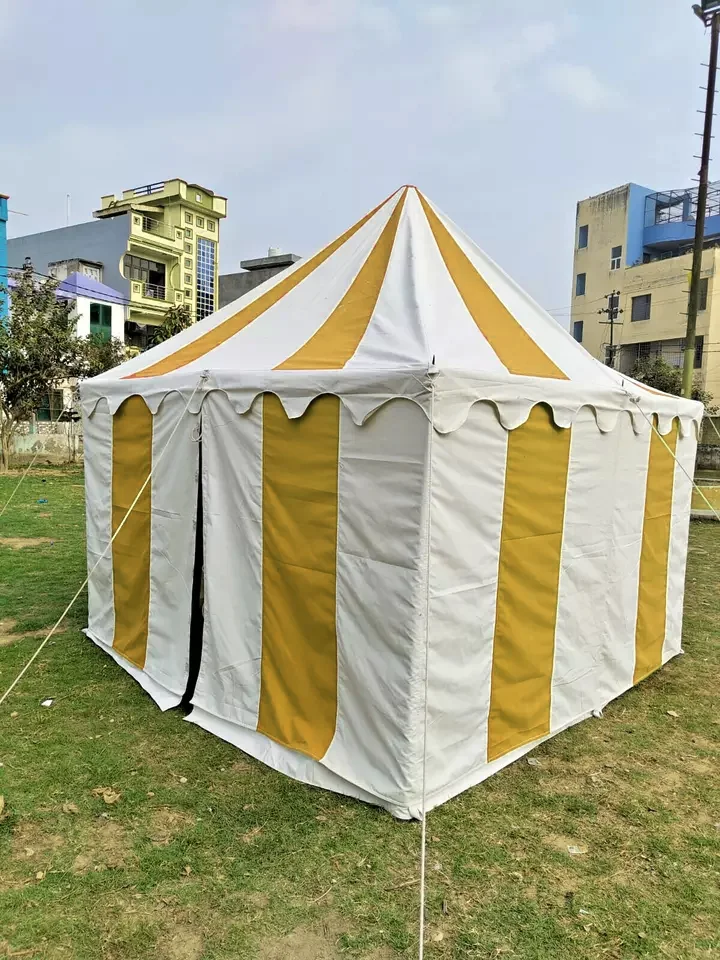 Premium 8x8 Meter Medieval Square Tent Easy Setup All-Weather Protection Reenactment Faire Waterproof Canvas Cotton Portable