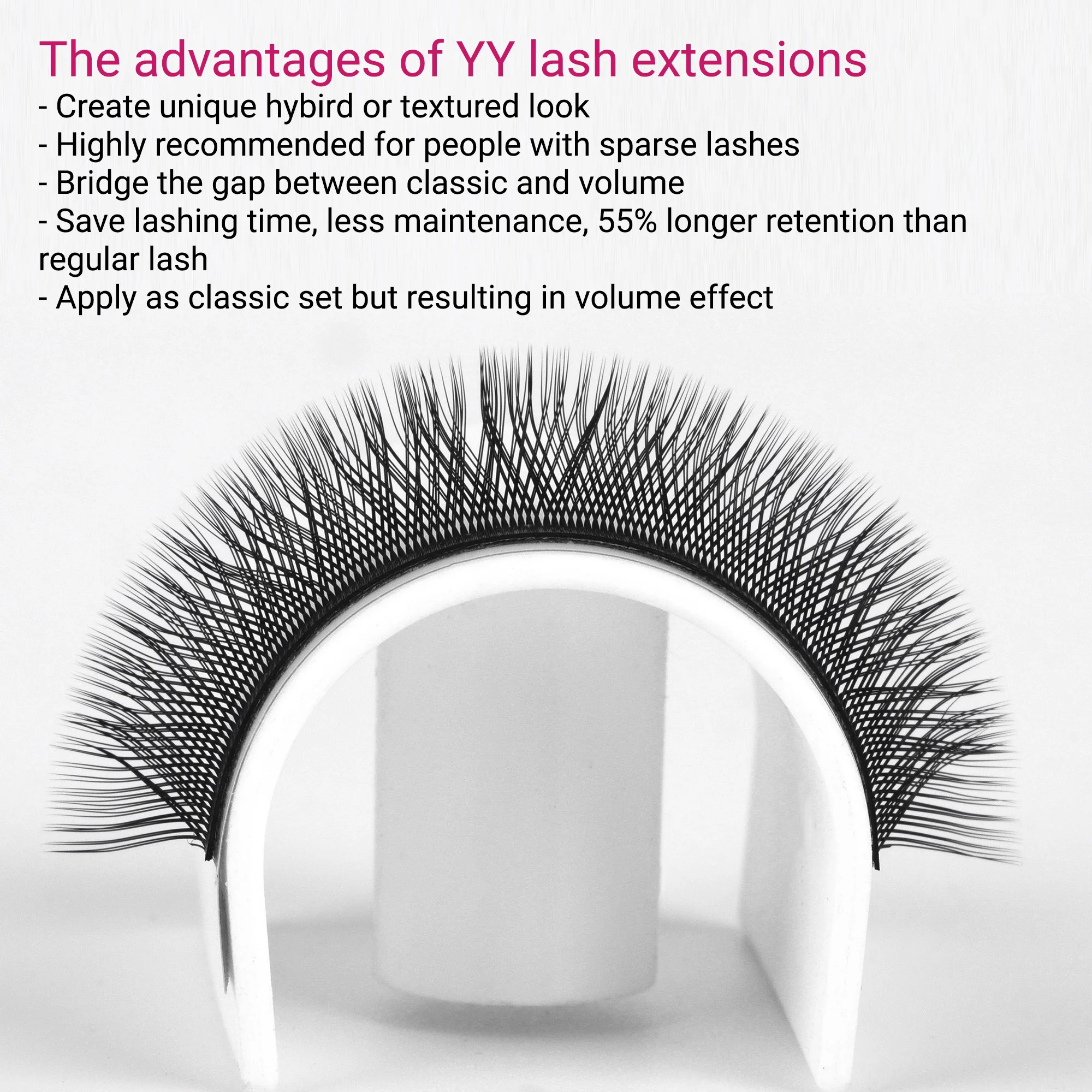 CharmLash 4-25mm soft yy lashes mega volume y eyelash extensions b curl mink lashes wholesale with custom logo various thickness