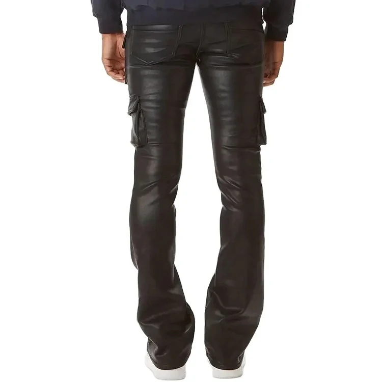 High Quality Light Weight Faux Leather Men Joggers Pants Wholesale Price Trousers Customized Color Joggers Pent Men