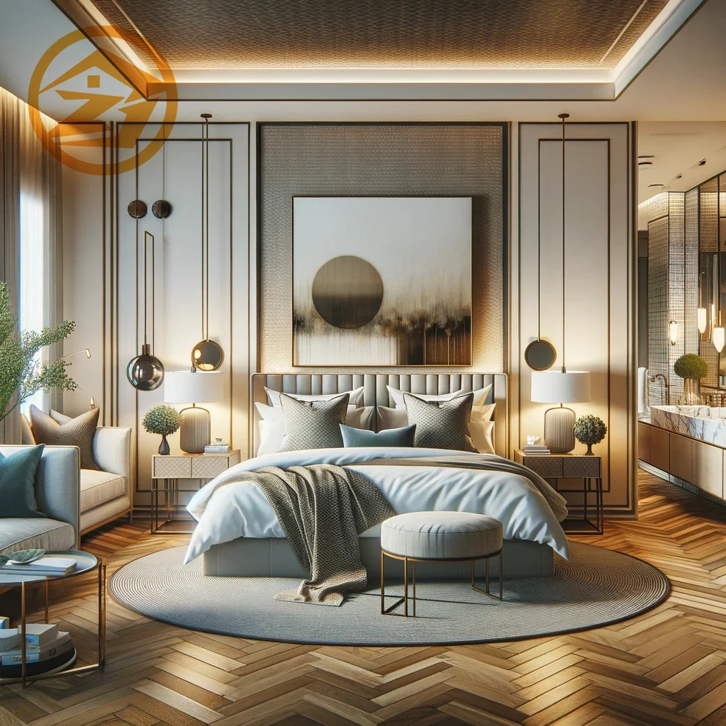 Wholesale Customized Modern Luxury Hotel Bedroom Furniture Sets King Size Full Set for 5 Star Apartments Wood Material