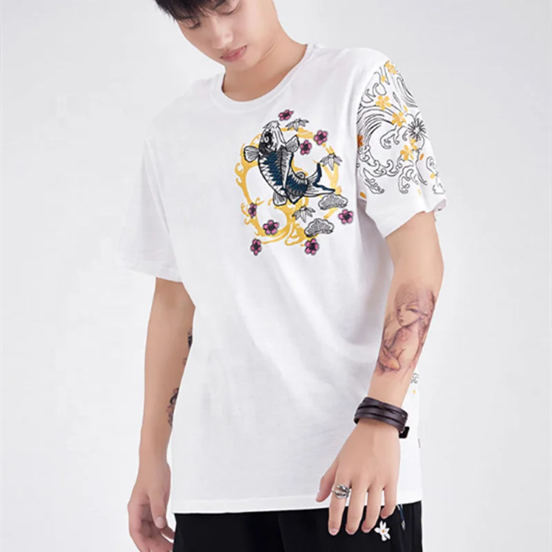 New Trending Causal Panther Pattern Summer Style Wholesale Mens T Shirt Men Fashion Short Sleeve Distress Leopard Printing Tee