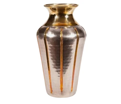Classic Designer Flower Pot Home Decor and Interior Glossy Gold Finished Flower Vase Hotels And Restaurants