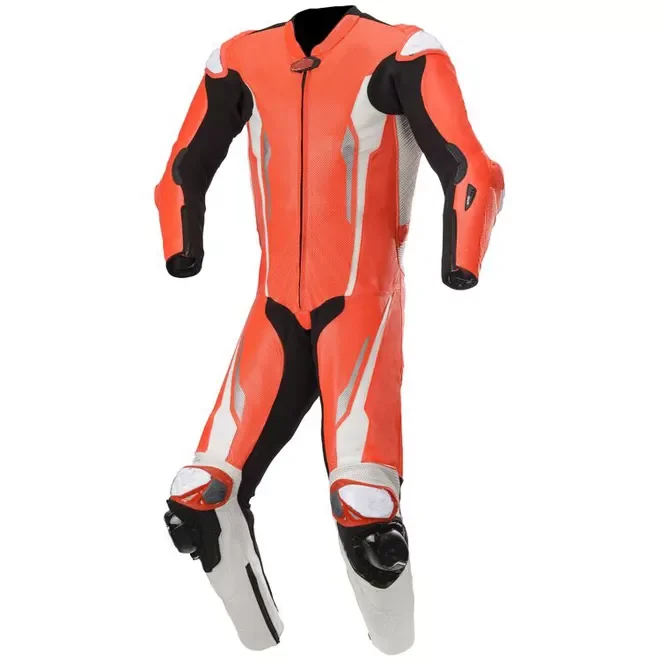 Custom Made Motorbike Cowhide Biking Racing Sport Leather one piece Suit Genuine Leather High Speed Race Motorcycle Leather Suit