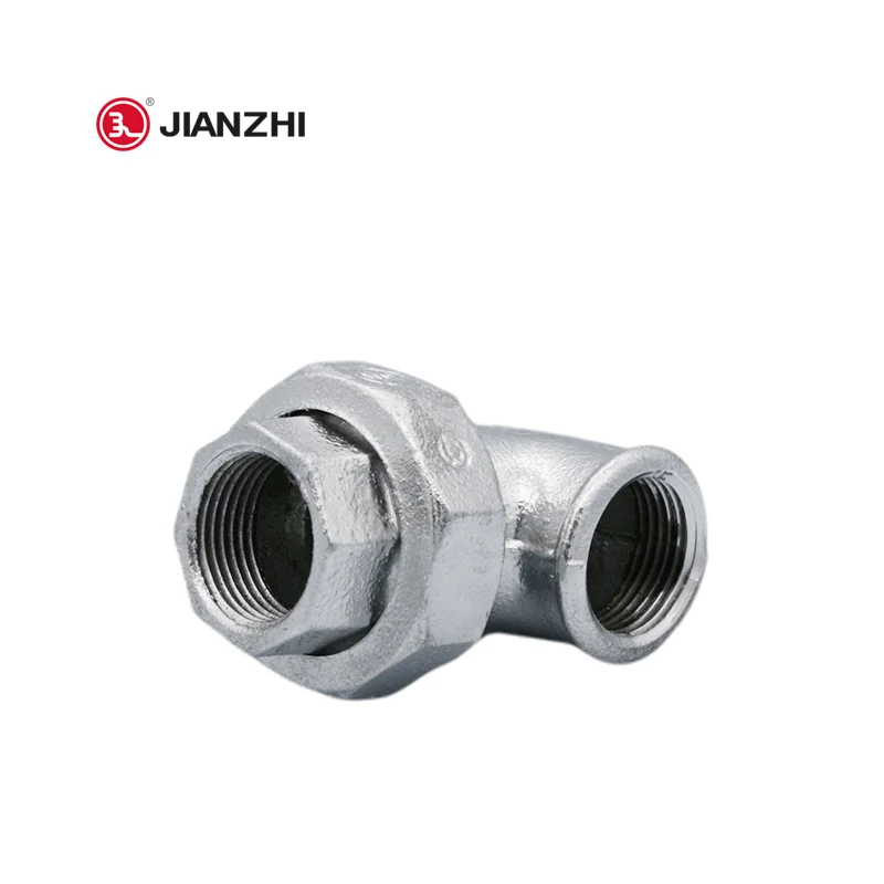 JIANZHI NPT BSPT threaded black pipe fittings galvanized malleable iron gi malleable iron galvanized plumbing materials