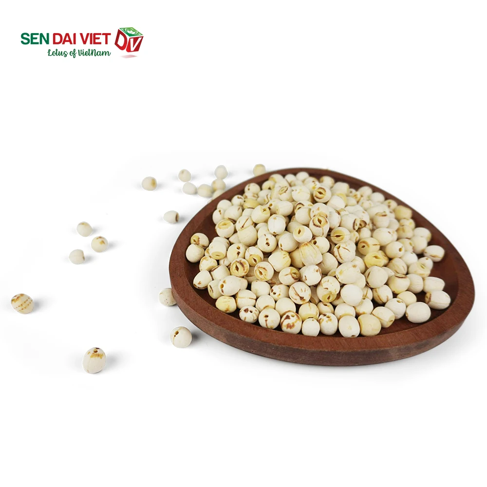 Wholesale White Color Ivory Particle Shape Nuts Peeled Purity HACCP ISO Certificate Vietnam Dried Lotus Seeds