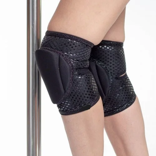 Protection Spandex Universal Adjustable Comfortable Pole Dance Knee Pads for Women available with customized design and logo