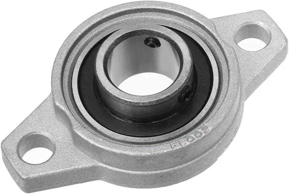 KFL002 Pillow Block Bearing 12mm Diameter Mounted Zinc Alloy Rhombic Bearing Housing Self-aligning Flange Bearing