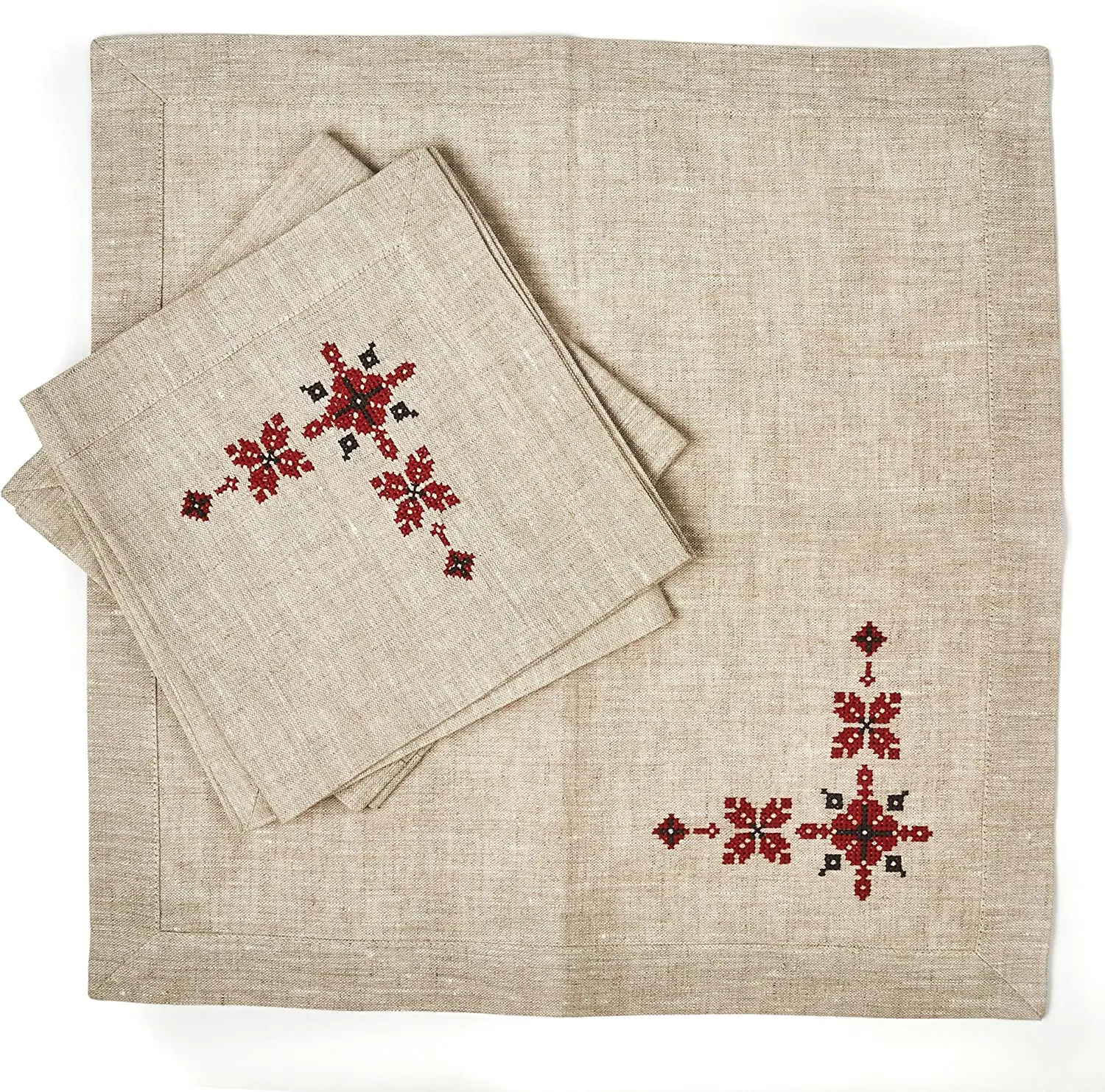 Embroidery Cloth Napkins Dinner Napkins Washable Soft Reusable for Dining Table Wedding Party Family Dinner OEM