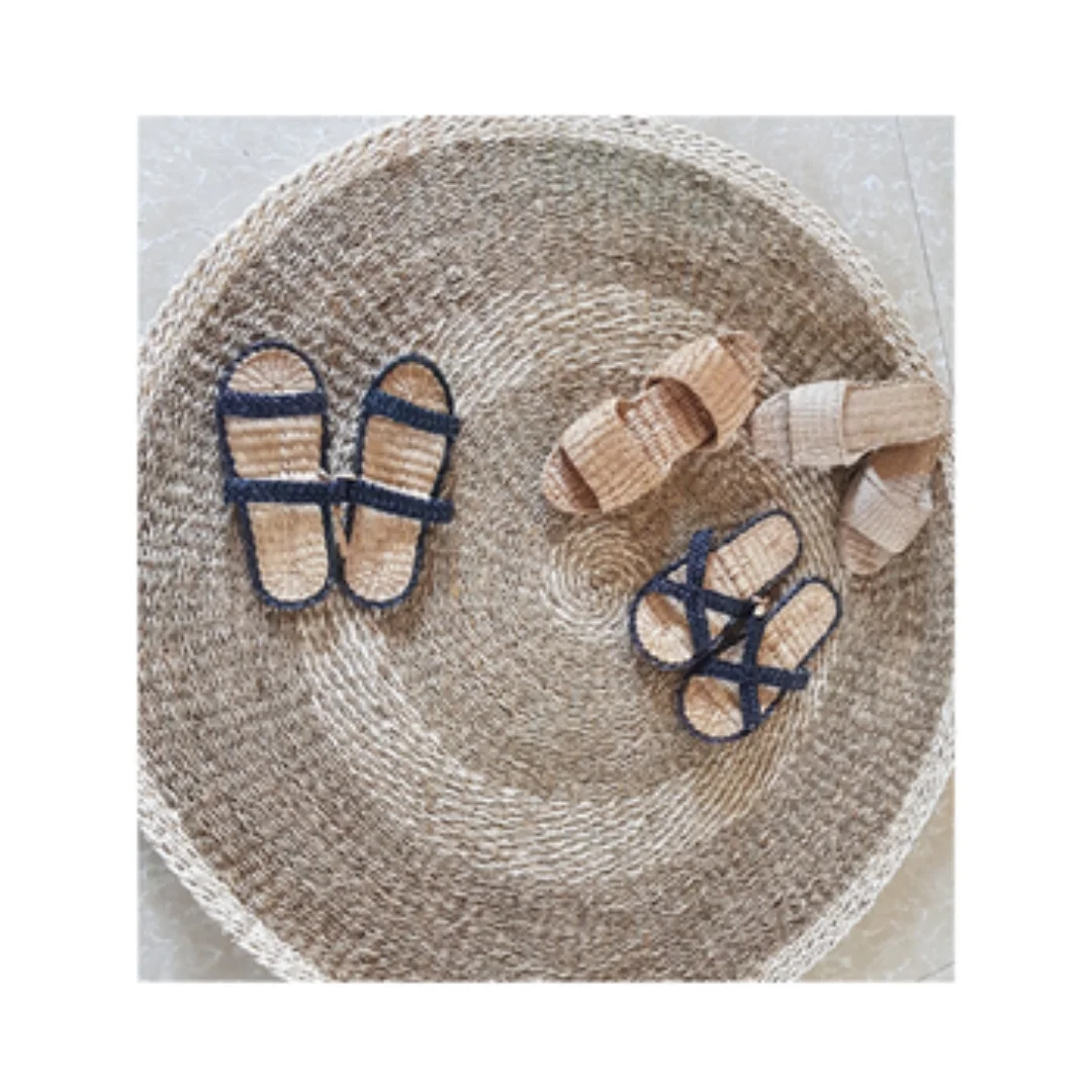 Оптовая продажа вьетнамских туфель ручной работы-домашние тапочки-одежда и обувь из водного гиацинта 99GD