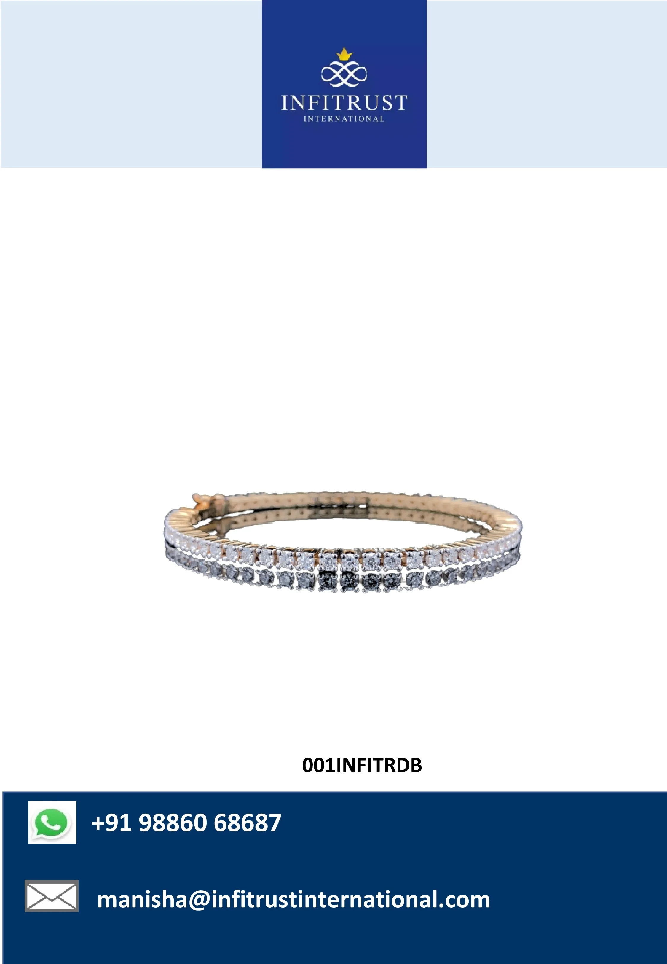 Classic Custom Design 18 Karat Yellow Gold  Lab Grown Diamond Bracelet HPHT CVD SI-FG for Women on Wedding at Best Selling Price