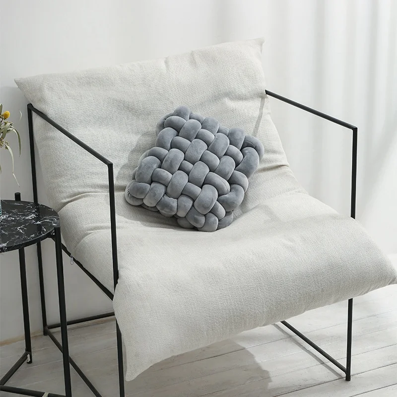 Luxury Nordic Style Square Woven Knot Sofa Throw Pillow Cushion Set Home Decorative Window Couch Spandex Pillows Cushions