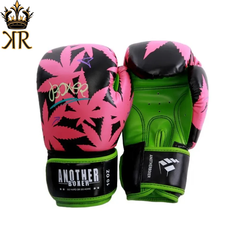 Professional 12oz Leather PU Boxing Gloves for Men Women Kids MMA Sanda Muay Thai Fighting Training Punching Glove