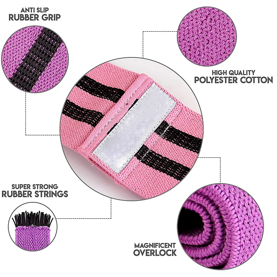 New Unisex Booty Band Hip Circle Loop Resistance Band Workout Exercise for Legs Thigh Glute Butt Squat Bands Custom Packing PK