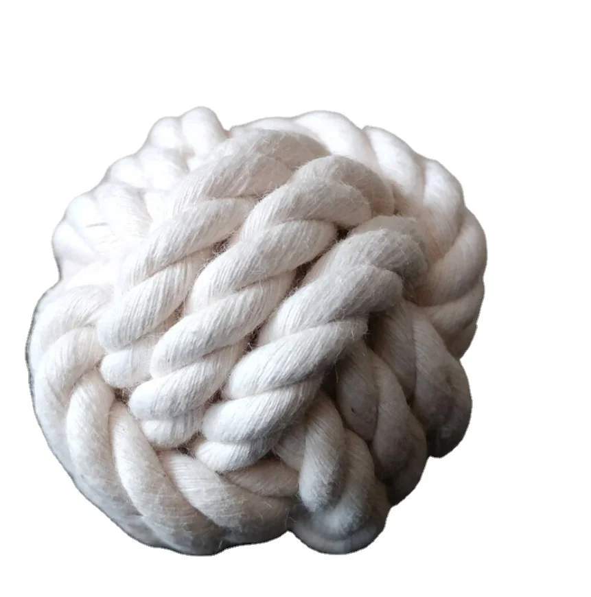 Mini Ball // All Natural Cotton Rope  - Braided Chunky Jute Rope - Nautical Decor