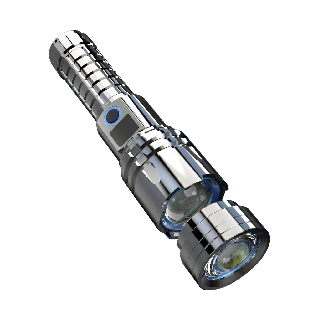 High Power Camping Waterproof Li Battery Powerful Aluminum Multifunction Tactical LED Torch Flashlight