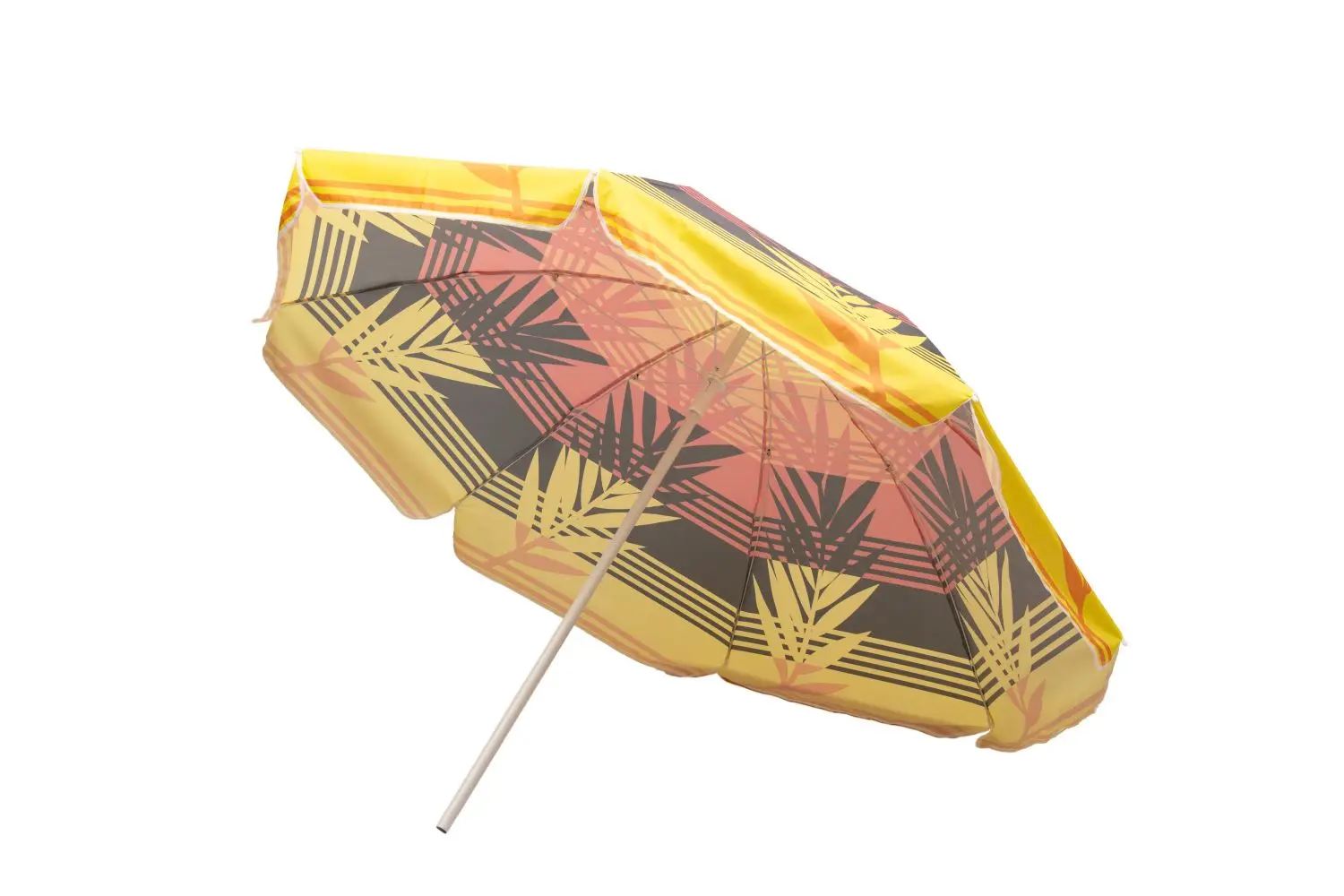Good Performance Outdoor Sunrise Digital 2.0m Poly Canvas 140gm Pattern Yellow Custom Beach Sun Umbrella