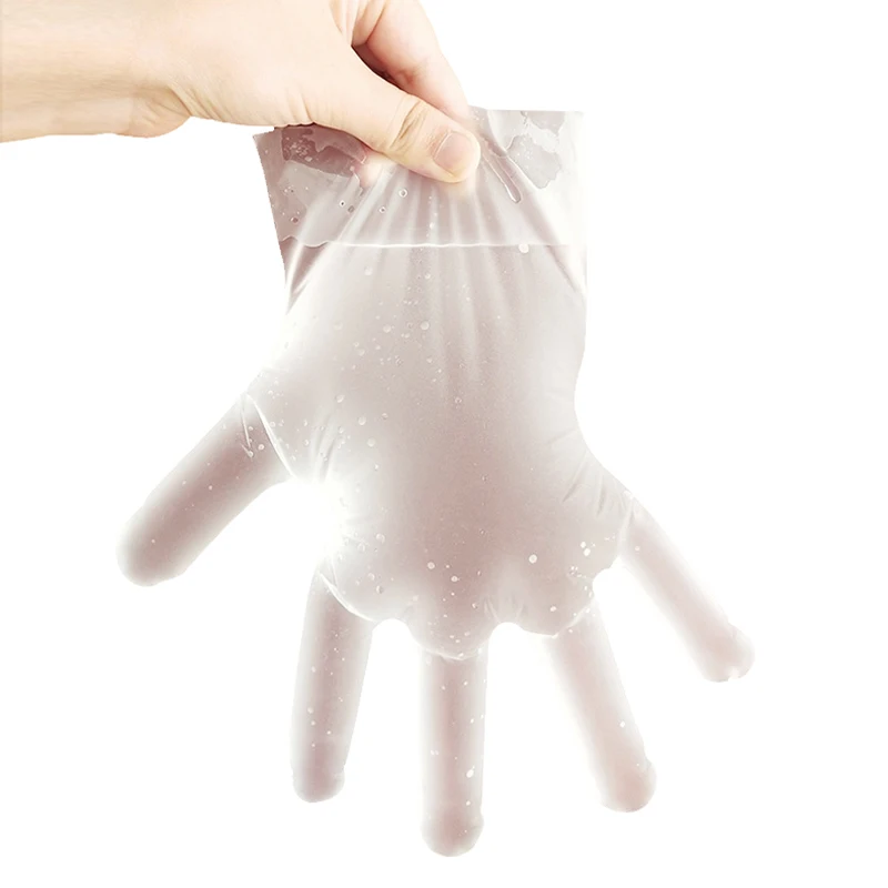 Kitchen Disposable Gloves Plastic Film Household Gloves Clean Hygienic Transparent Thickening Disposable Kitchenware