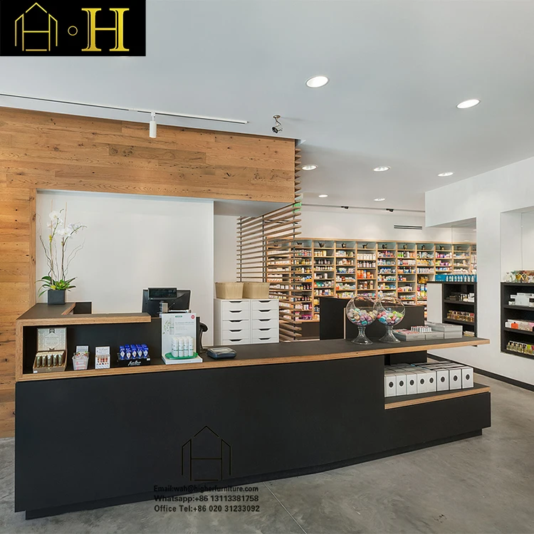 Factory Customized Medicine Furniture Pharmacy Cabinet Laminate Pharmacy Shelves For Pharmacy Shop Interior Design