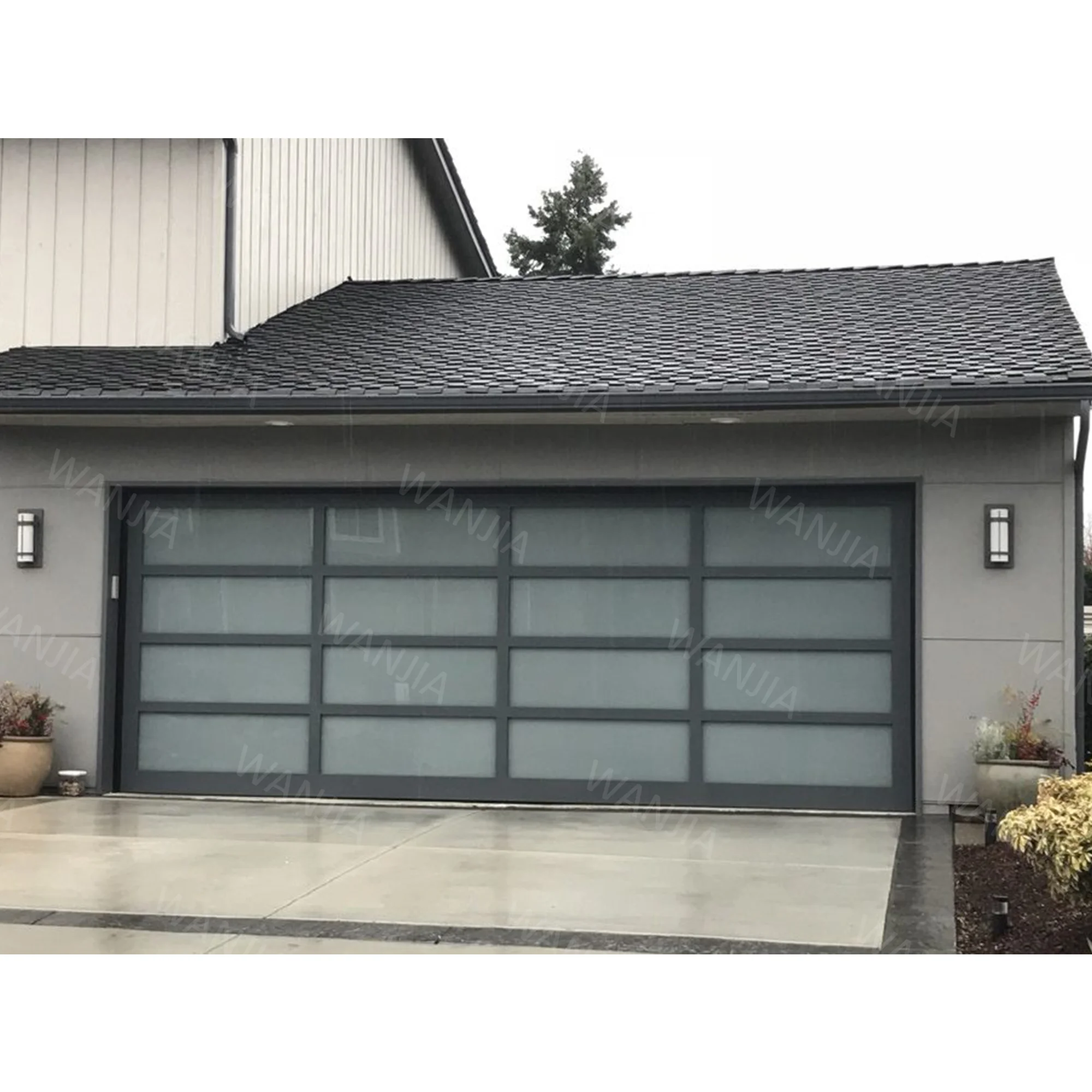 Заводская Villa House площадью современный дизайн наружные двери с жалюзийными решётками алюминиевая дверь гаража водонепроницаемый стеклянная