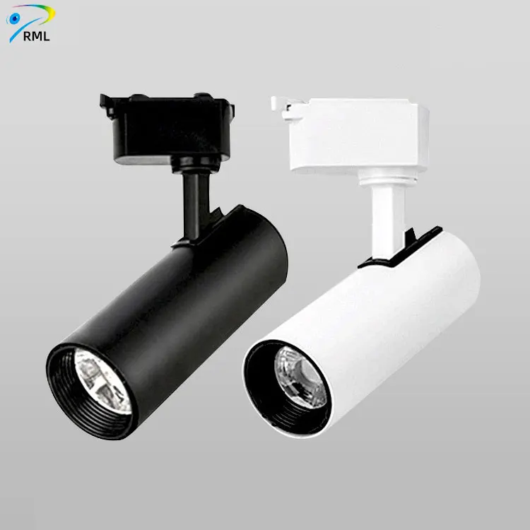 Трековый светильник в алюминиевом корпусе черно-белый потолочный современный регулируемый светодиодный 10 Вт 30 cob