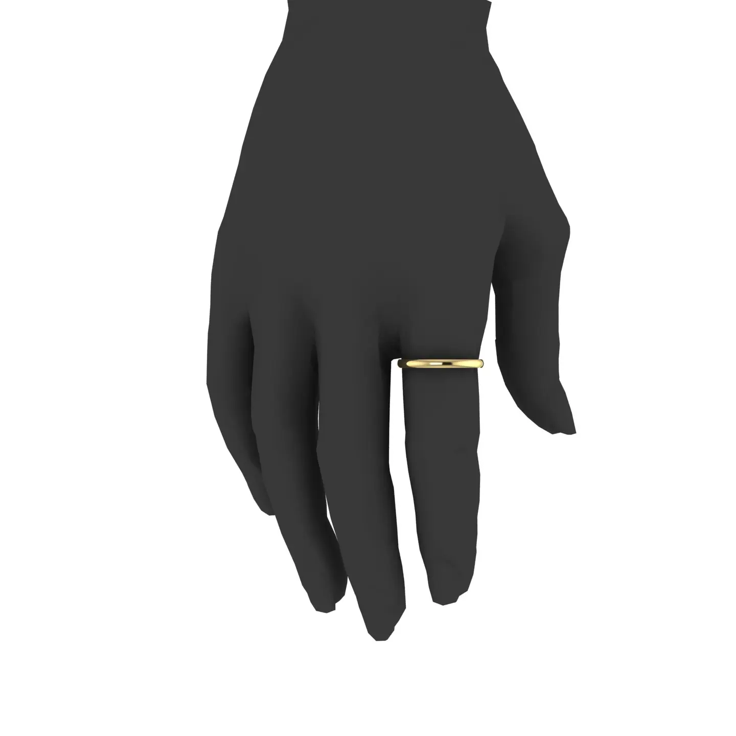 New Arrival Comfort Fit Fine Gold Ring 9k/14K Yellow Light Court Shape with Custom Logo Wedding Gift Women Lady Girl Plain Band