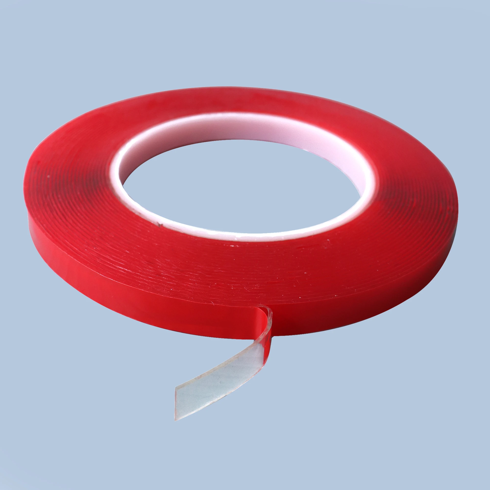 Malaysia Best Quality Wholesale Acrylic Adhesives Double Side Tape Thin 10mm x 8m Transparent Clear Color Carton Tape Sealing