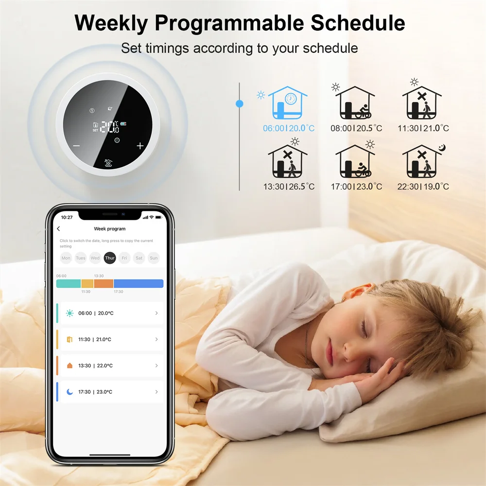 Zigbee Trv Wifi Radiator Thermostat Valve, Thermostatic Water Heating Radiator Valve, Connected Thermostatic Radiator Valve