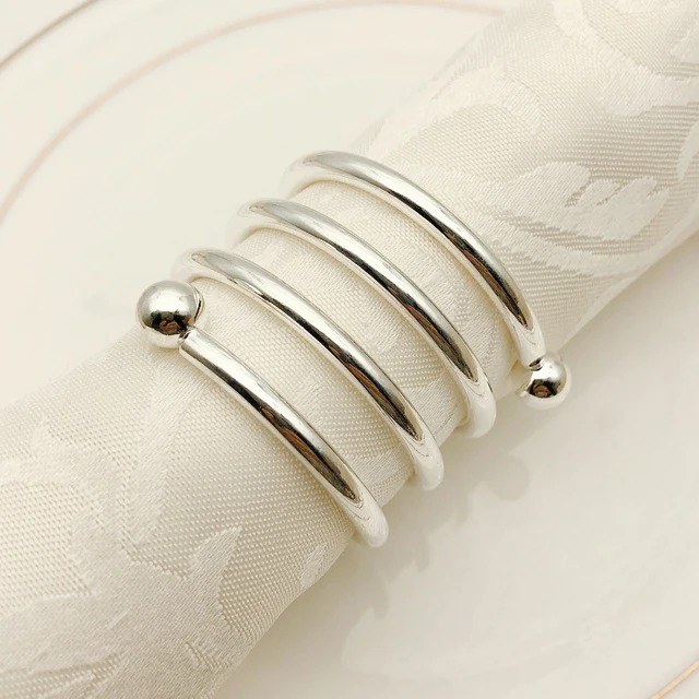 SCI Aluminum Royal Design Wedding Party Decoration Paper Napkin Napkin Ring Dining Table home and kitchen
