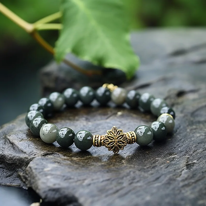Personalized fashion brand promote bracelet custom nature stone beads