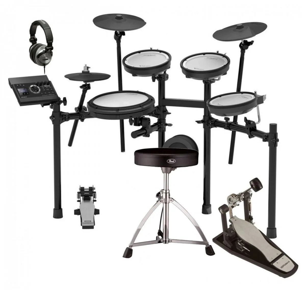 Rolland TD-17KV V-Drums Premium Electronic Drum Kit Bundle