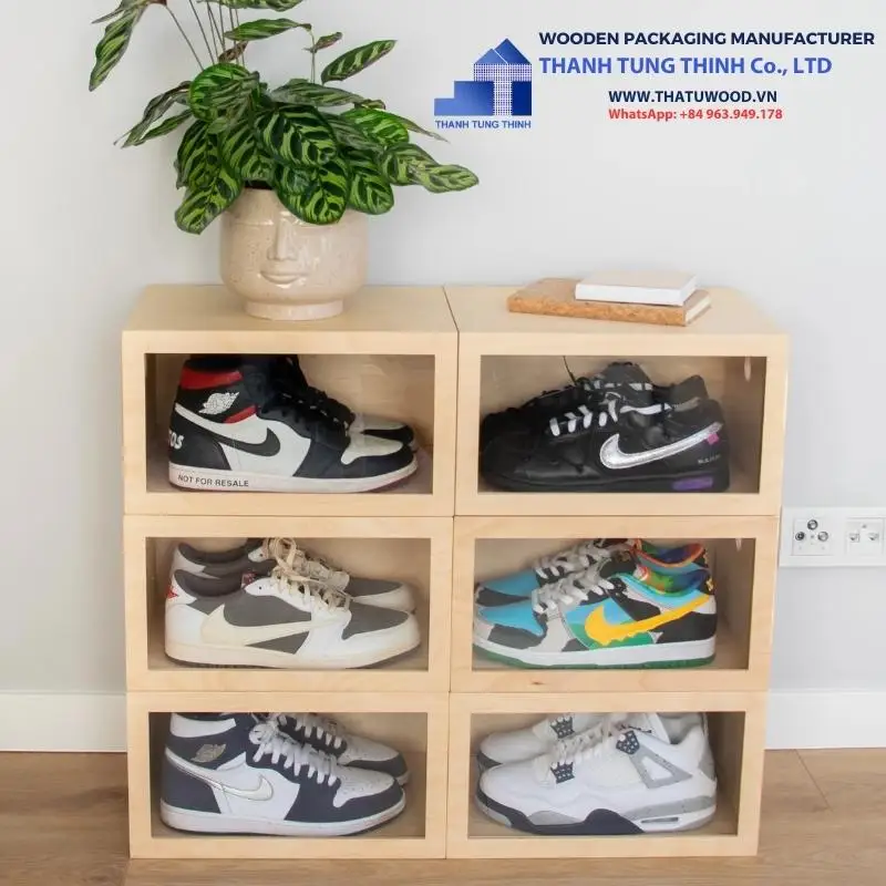 Footwear, reimagined Introducing Our Exclusive Wooden Shoe Boxes Manufacturer Range WhatsApp: +84 937 545 579