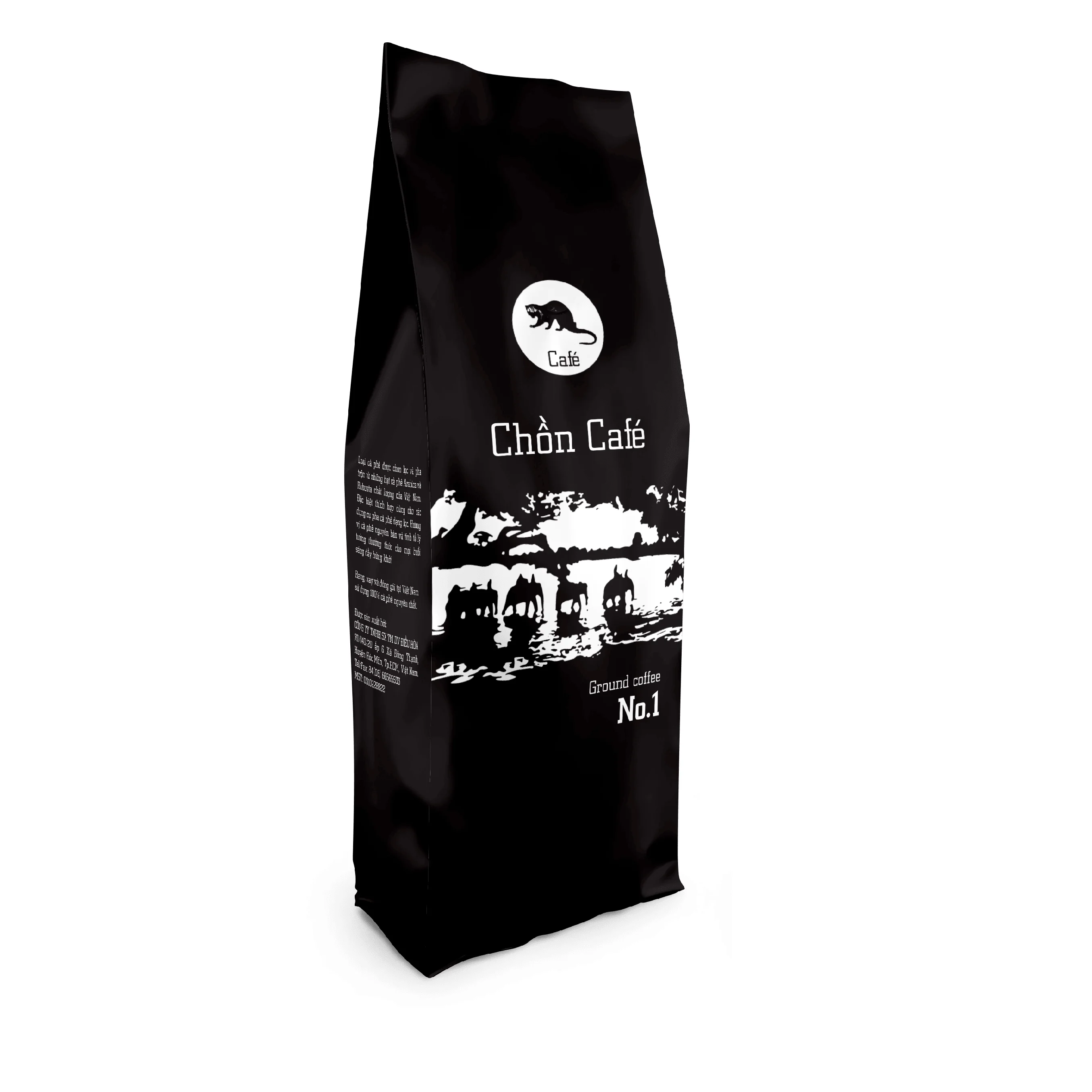 Made In Vietnam Organic Weasel Ground Coffee Grounded Process Typical Taste Wholesale Orders Custom Design - 500gr