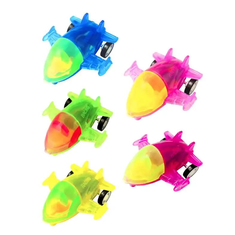 OEM wholesale Mini Small Funny Surprise Egg Gift Plastic Pull Back Plane Capsule Toy for kids