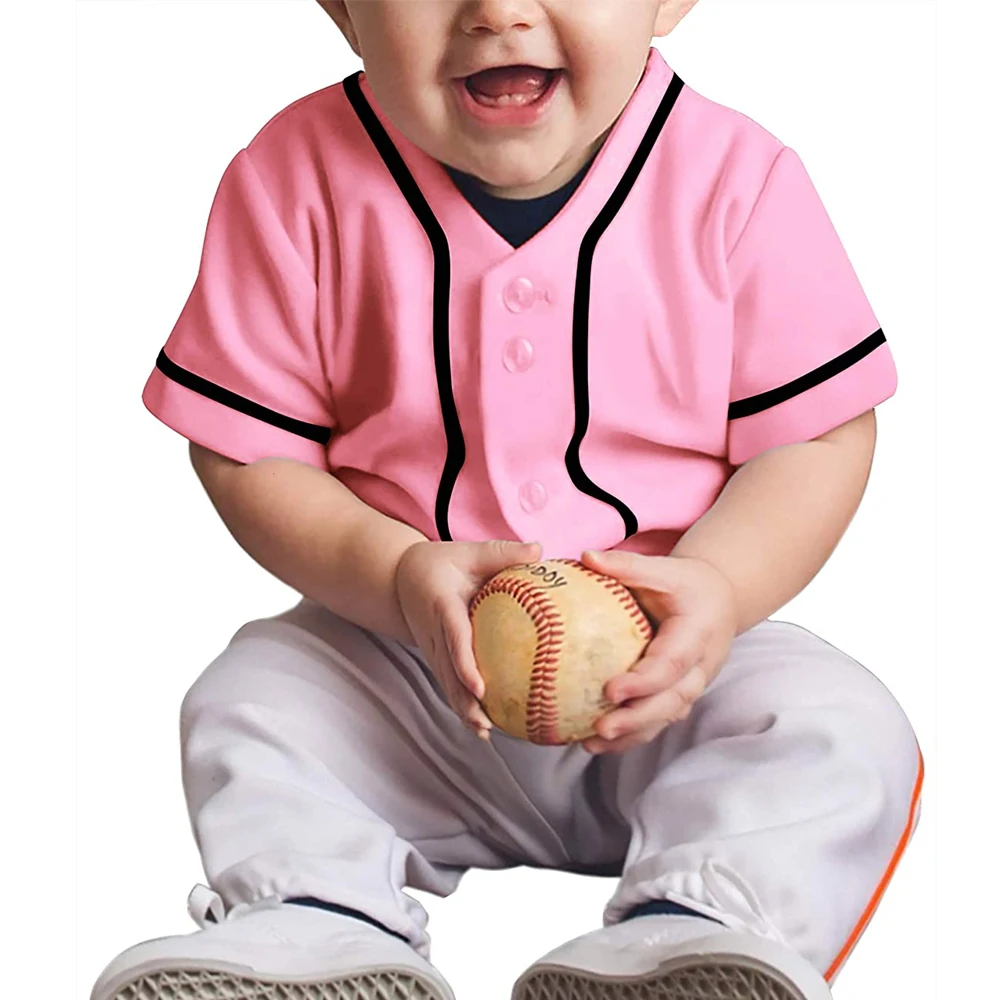Baseball Boys and Toddler Embroidered Graphic Short Sleeve Sportswear T-Shirts Kids Baseball and Softball Jersey