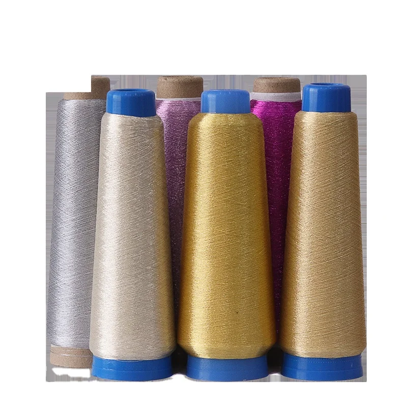 Superfine 50D/75D shiny gimp metallic yarn for Computerized Embroidery and Decorative Sewing