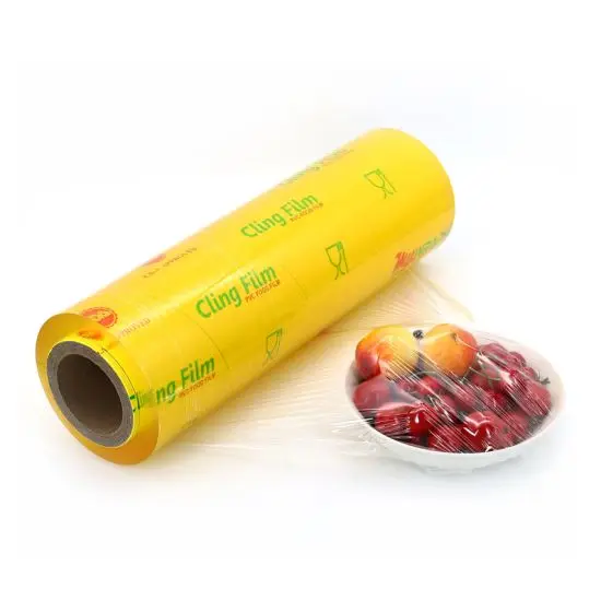 Durable PVC Cling Film Jumbo Roll Food Wrapping Plastic Wrap Stretch Stretch Wrap for Kitchen Use
