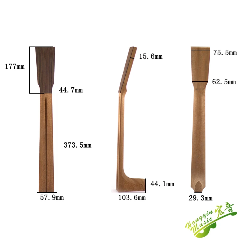 MT Folk Guitar African Mahogany Neck 650mm String Length Swallowtail Headstock Handle Guitar Accessories Materials