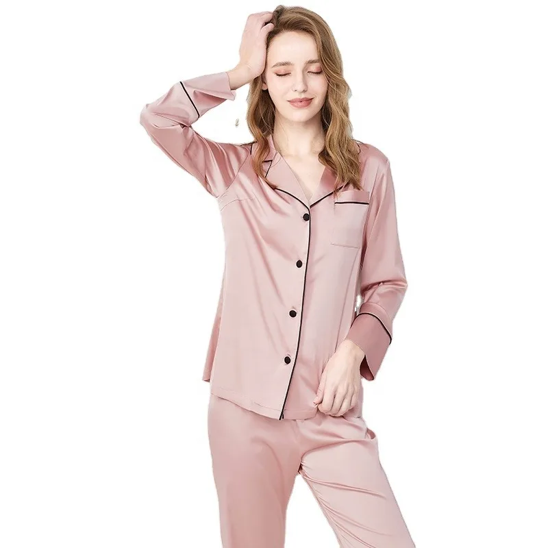 Custom Made Comfortable Printed Satin Dress Fashion Design for Women Warm Casual OEM Nightdress for Summer